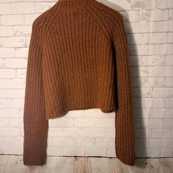 NWT Pink Rose‎ Warm Brown Cowl Neck Sweater - Picture 4 of 6